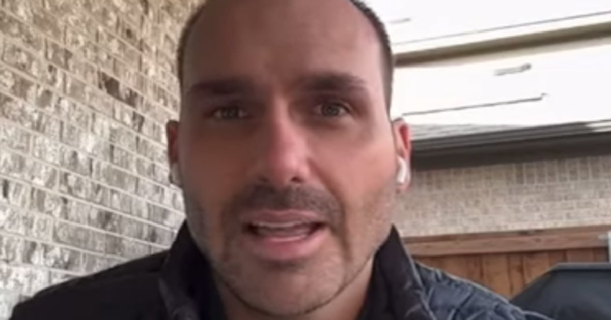 Eduardo adota postura polêmica na política após atos nos Estados Unidos Eduardo Bolsonaro (Foto: Reprodução via youtube/@ConversaTimeline)