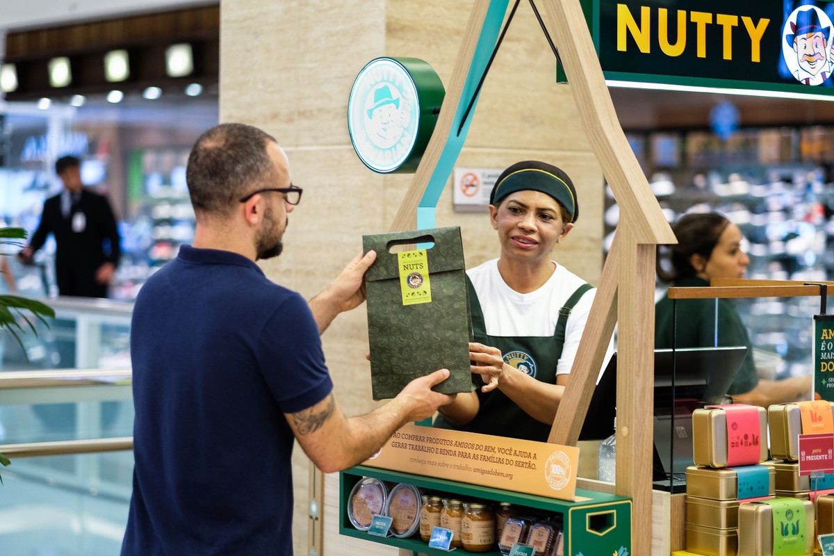 Com 165 unidades, a Nutty Bavarian está presente em shoppings, aeroportos e grandes varejistas — Foto: Divulgação
