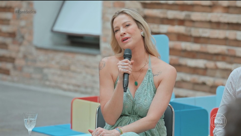 Piovani revela momento constrangedor ao ouvir música de Caetano Luana Piovani em participação no Pode Perguntar (Foto: Reprodução/TV Globo)