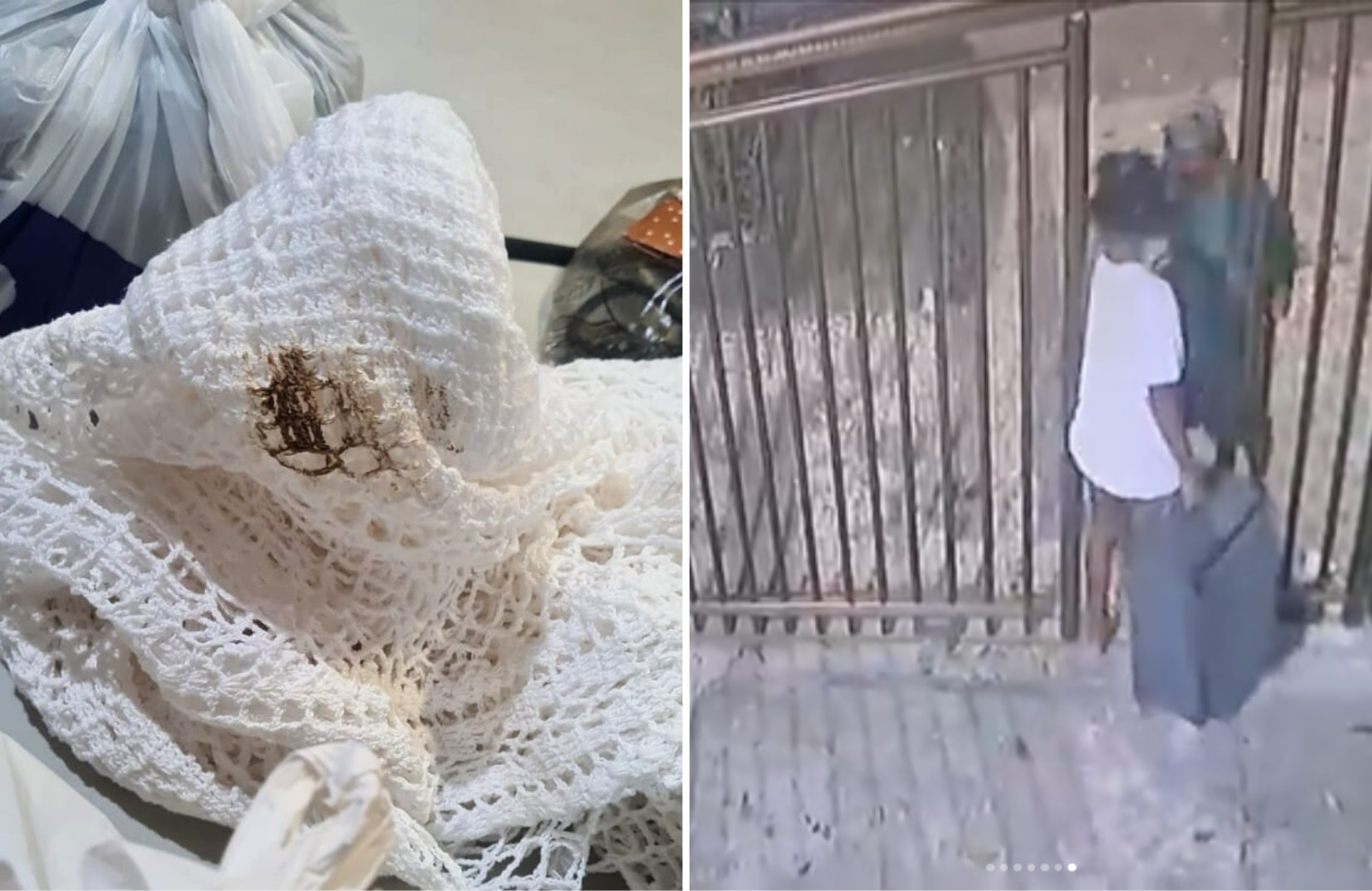 Criminosos invadem igreja e fazem ato de vandalismo com toalha da ceia Criminosos deixam o local com itens furtados e abandonam toalha suja após defecarem. (Foto: Reprodução/Instagram/pcopa)