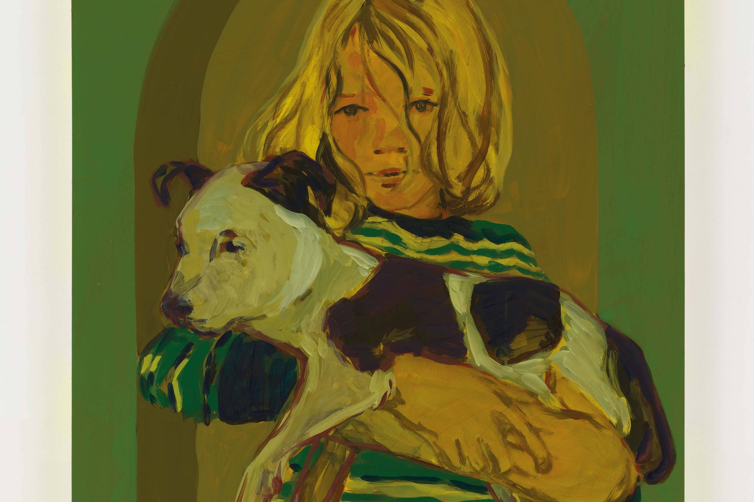 Neige Sinno destaca o impacto coletivo do estupro como trauma social 'Smokey & George', obra de Claire Tabouret que ilustra a capa do livro 'Triste Tigre', de Neige Sinno (Foto: Marten Elder/Cortesia de Claire Tabouret e Night Gallery/Divulgação)