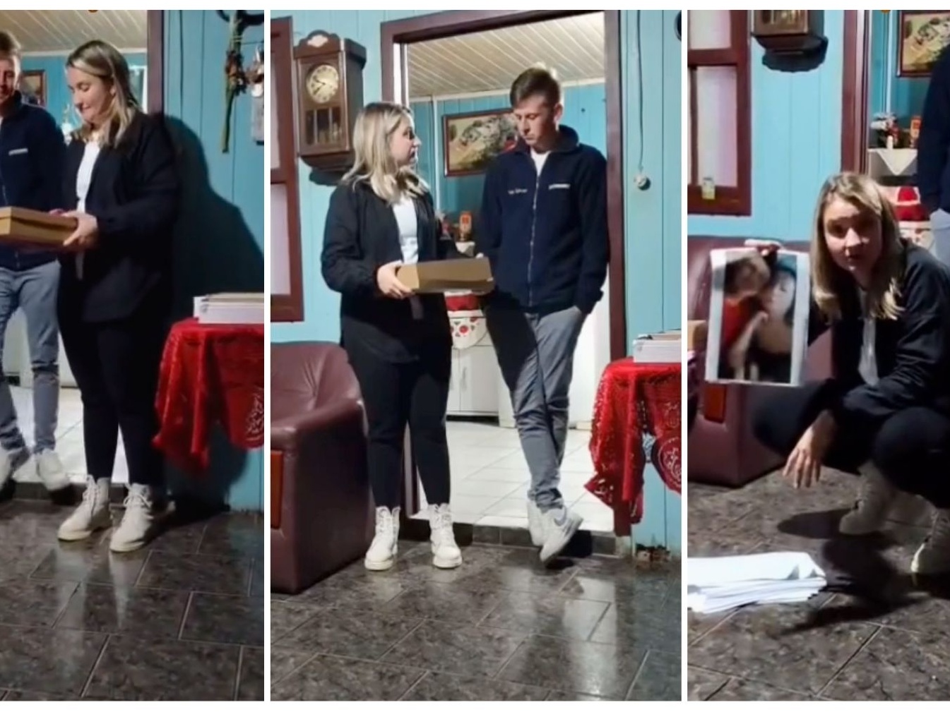 Homem enfrenta humilhações após revelação de traição em 'chá revelação' Natália transformou o "chá revelação" do bebê do casal em um anúncio público da traição de Rafael (Foto: Reprodução)
