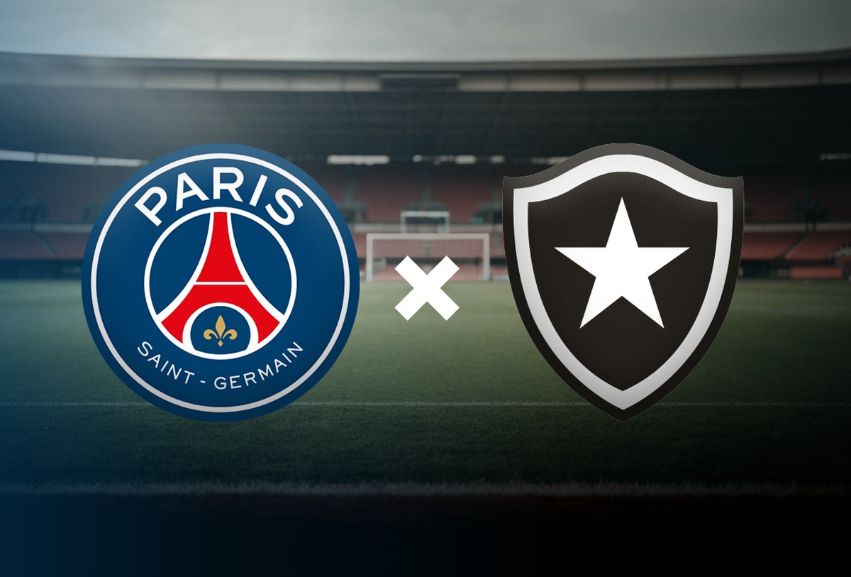 Botafogo conta com Allan e PSG tem apenas seis titulares da final da Champions PSG x Botafogo se enfrentam nesta quinta (Foto: Editoria de Artes)