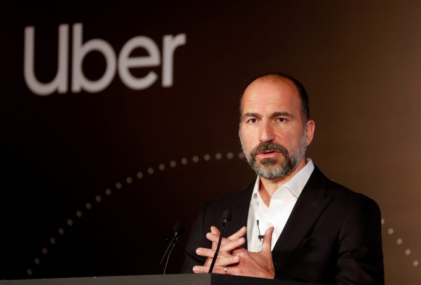 Dara Khosrowshahi, presidente da Uber: companhia está diminuindo de tamanho para "se alinhar às realidades de nossos negócios", disse o executivo (Foto: Anushree Fadnavis/Reuters)