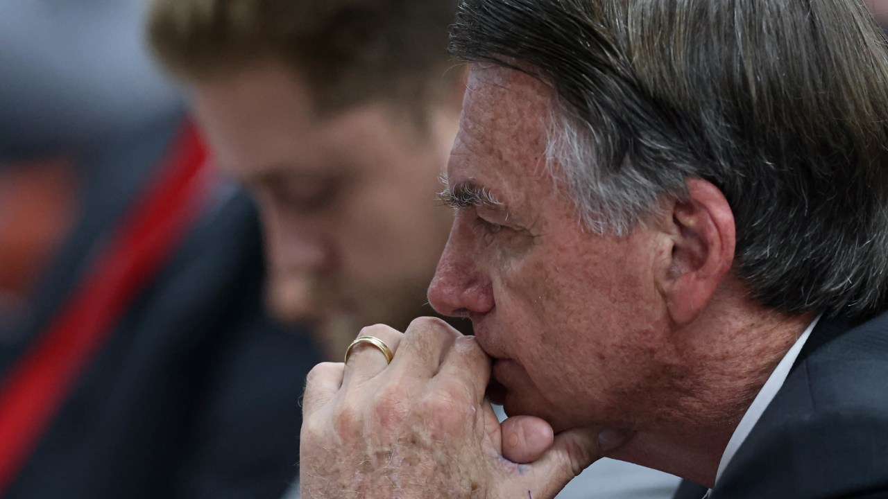 O ex-presidente Jair Bolsonaro durante audiência no STF no começo de junho passado (Foto: Fellipe Sampaio/STF)