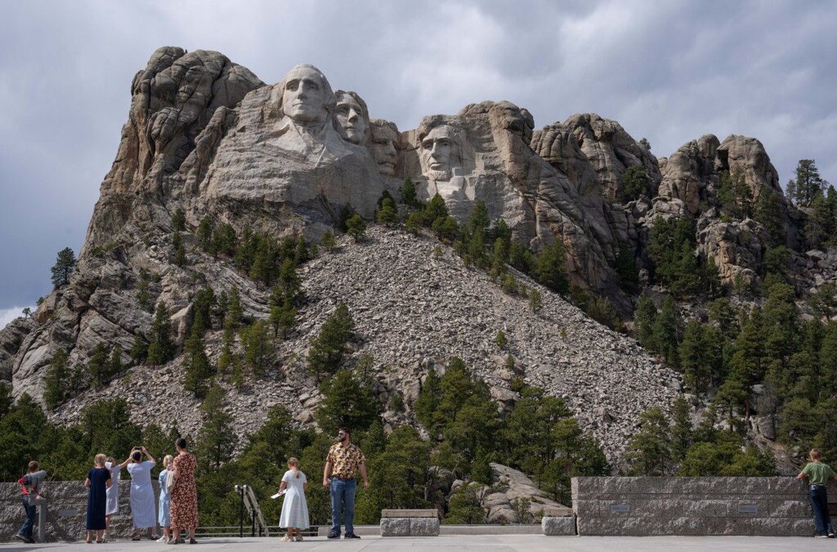 Monte Rushmore com o rosto de George Washington, Thomas Jefferson, Abraham Lincoln e Theodore Roosevelt (Foto: Ruth Fremson/The New York Times)