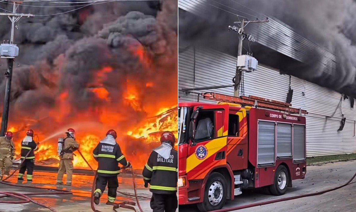 Incêndio atinge galpão de fábricas em Manaus e deixa grávida ferida