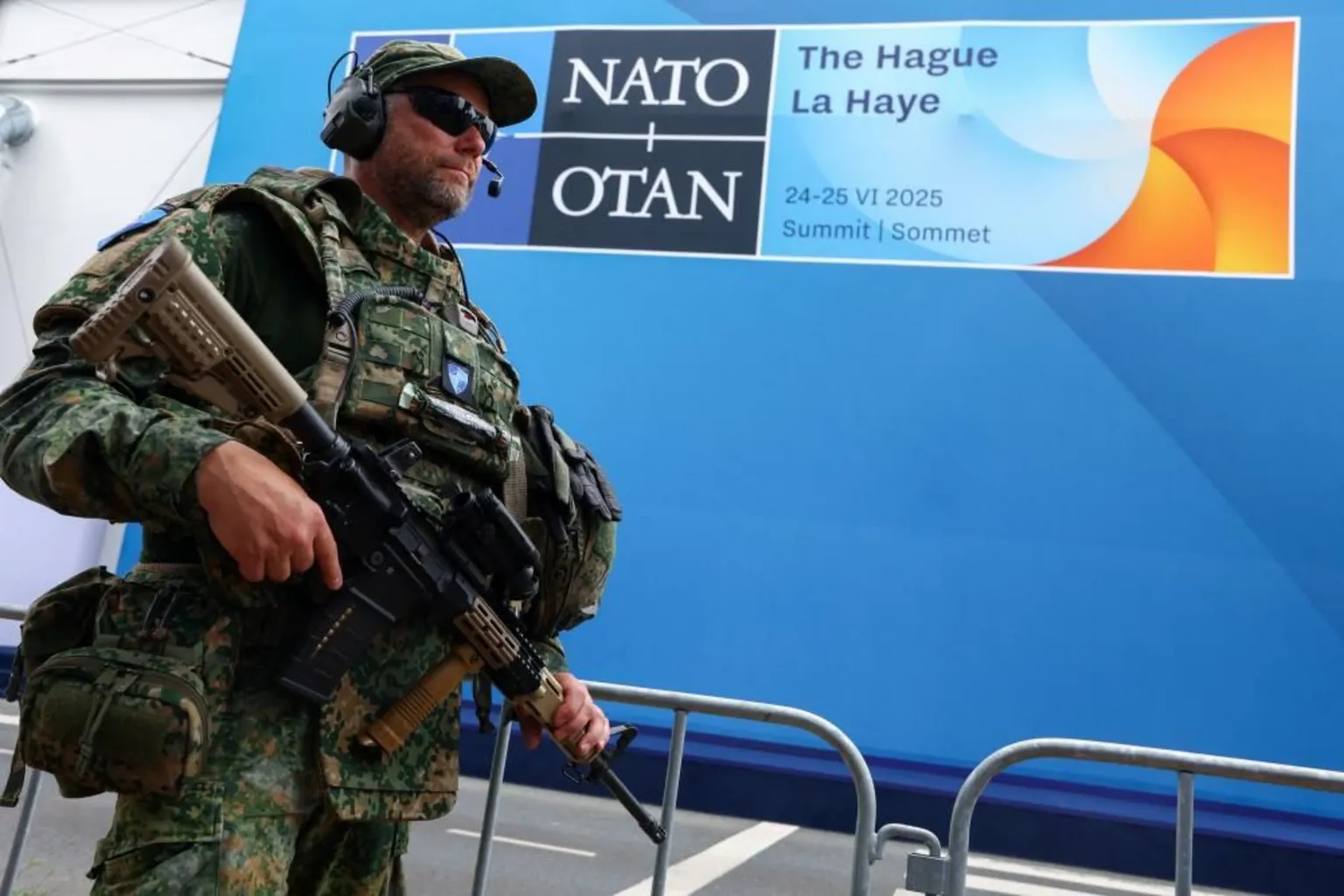 Alemanha promete contribuição justa para a defesa da Europa no cúpula da Otan A segurança está reforçada na cúpula da Otan - a primeira do presidente Trump desde 2019 (Foto: Reuters)