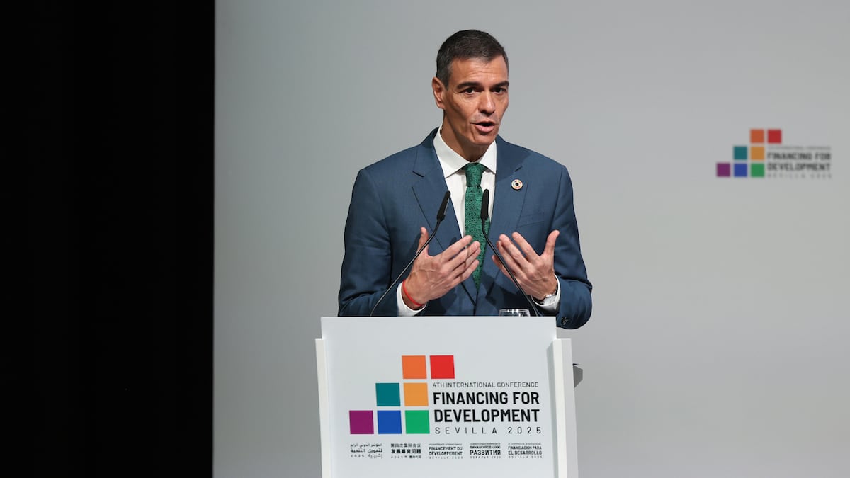 O presidente do Governo, Pedro Sánchez, durante a cúpula da ONU, este terça. (Foto: Alejandro Ruesga)