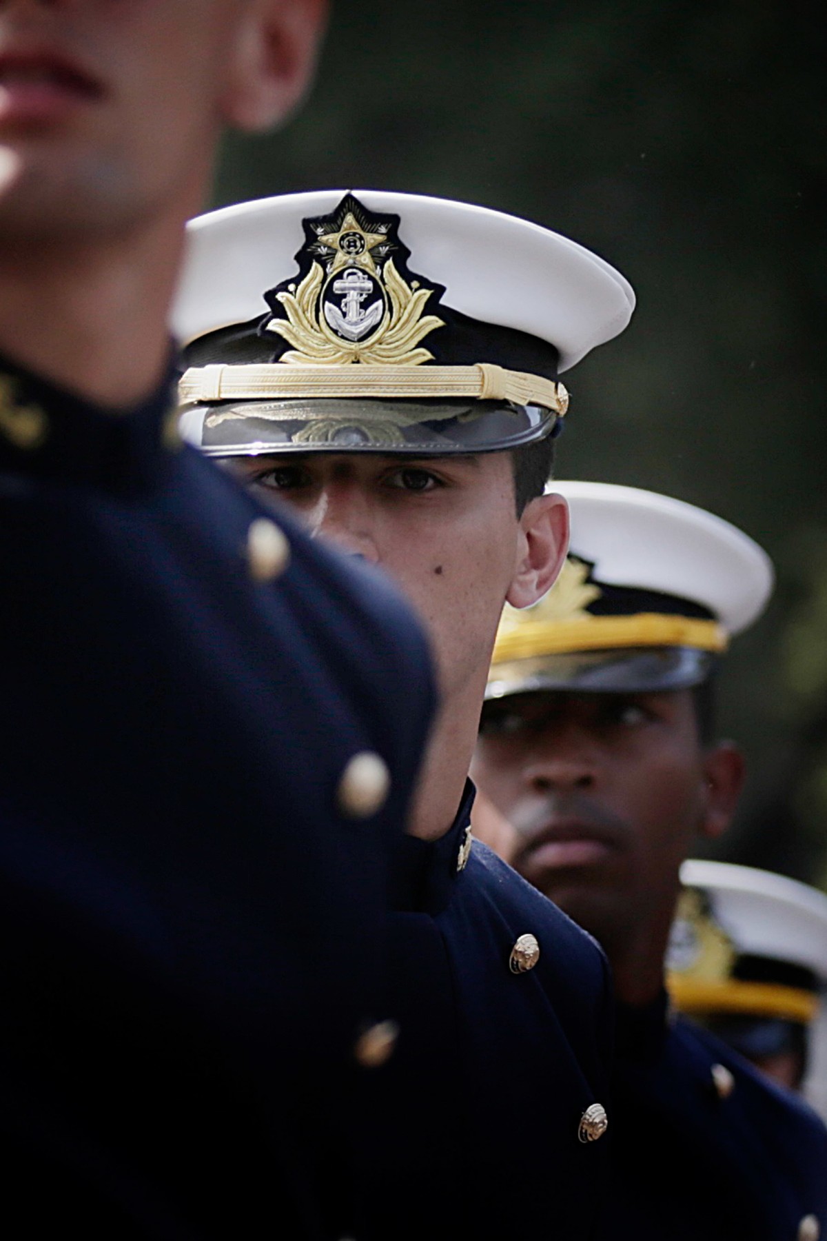 Homens da Marinha do Brasil durante desfile cívico militar em comemoração pelo Dia da Independência do Brasil na Avenida Presidente Vargas no Centro do Rio de Janeiro (Foto: Lucas Tavares/Agência O Globo)