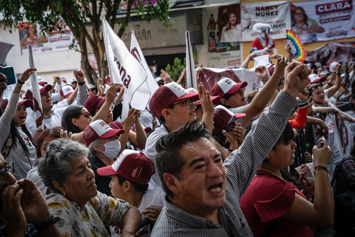 Partido no poder no México se organiza para controlar candidatos e garantir domínio Simpatizantes de Morena, em 16 de abril de 2024. (Foto: Nayeli Cruz)