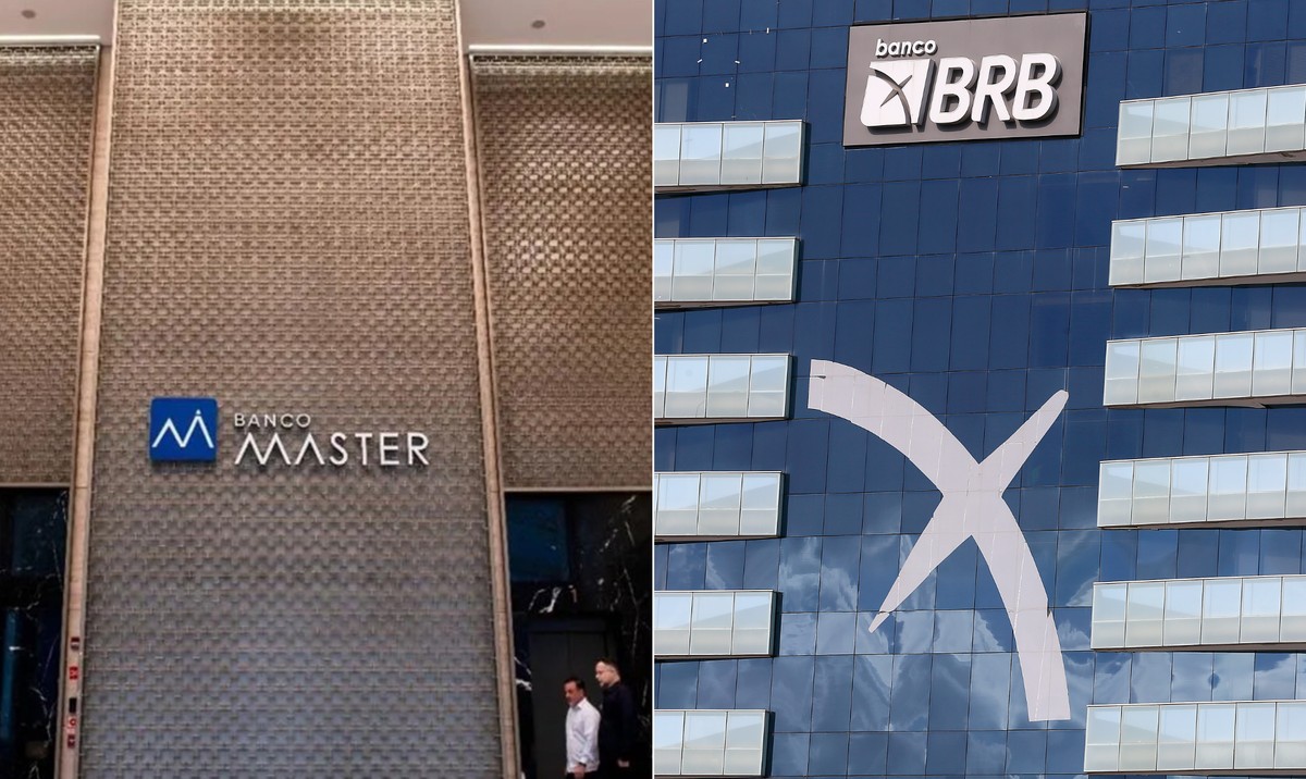 Sedes dos bancos Master e BRB (Foto: Divulgação e Cristiano Mariz/Agência O Globo)