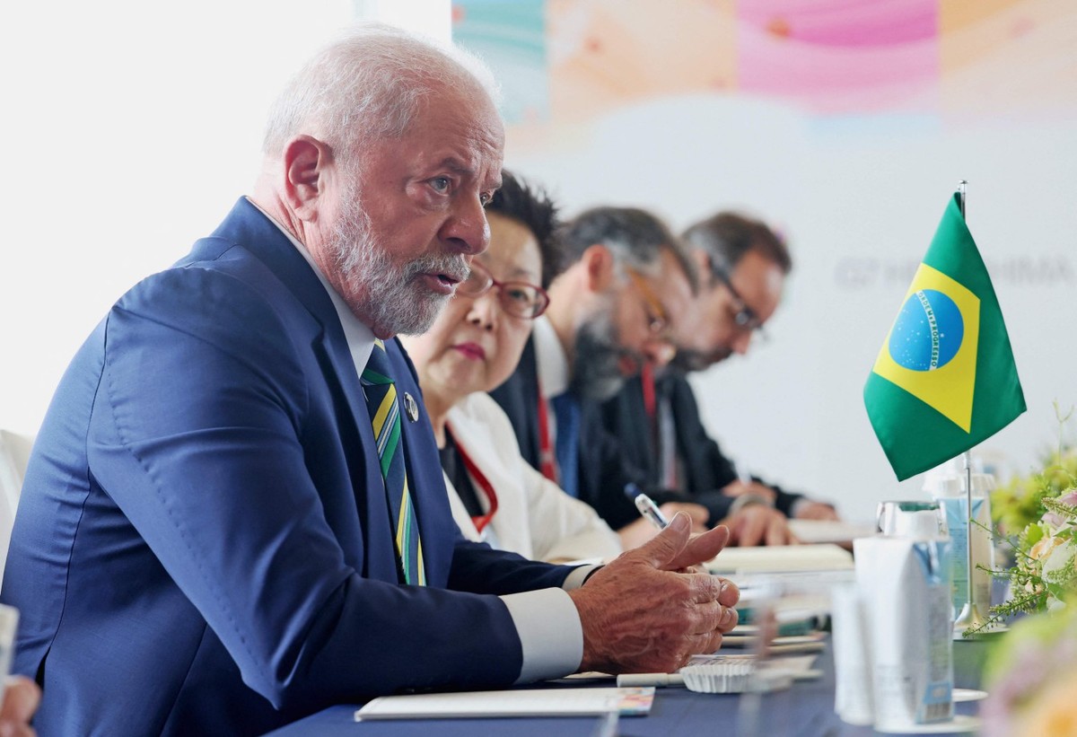 Lula na reunião do G7 no Japão, em 2023 (Foto: AFP)