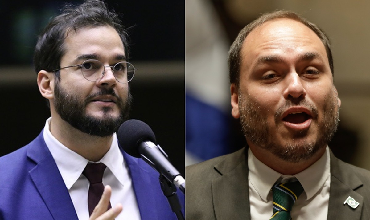 Ação de Tulio Gadelha contra Carlos Bolsonaro por cartão corporativo é arquivada Gadelha questionou gastos feitos com o cartão corporativo da Presidência da República (Foto: Fotos de Câmara dos Deputados e Gabriel de Paiva)