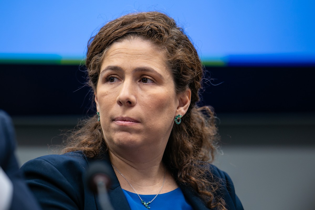 A ministra da Gestão, Esther Dweck, participou da audiência no grupo de trabalho da Câmara que discute a Reforma Administrativa (Foto: Brenno Carvalho / Agência O Globo)
