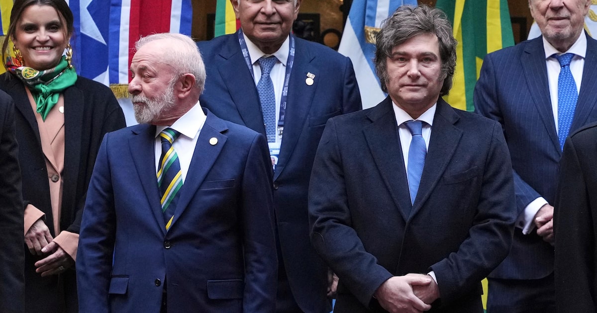 Brasil assume liderança do Mercosul com foco em acordos e sustentabilidade ambiental Lula e o presidente argentino, Javier Milei, na cúpula do Mercosul em Buenos Aires (Foto: Natacha Pisarenko/AP)