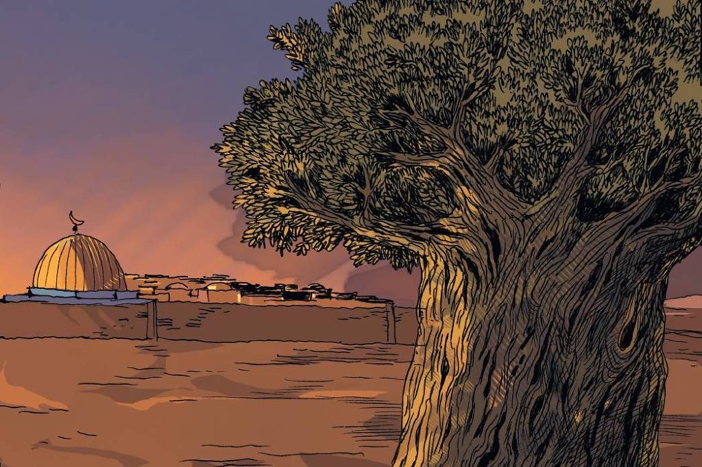 Ilustração de "História de Jerusalém: 4.000 anos da Cidade Sagrada, em quadrinhos" feita por Christophe Gaultier (Foto: Divulgação)