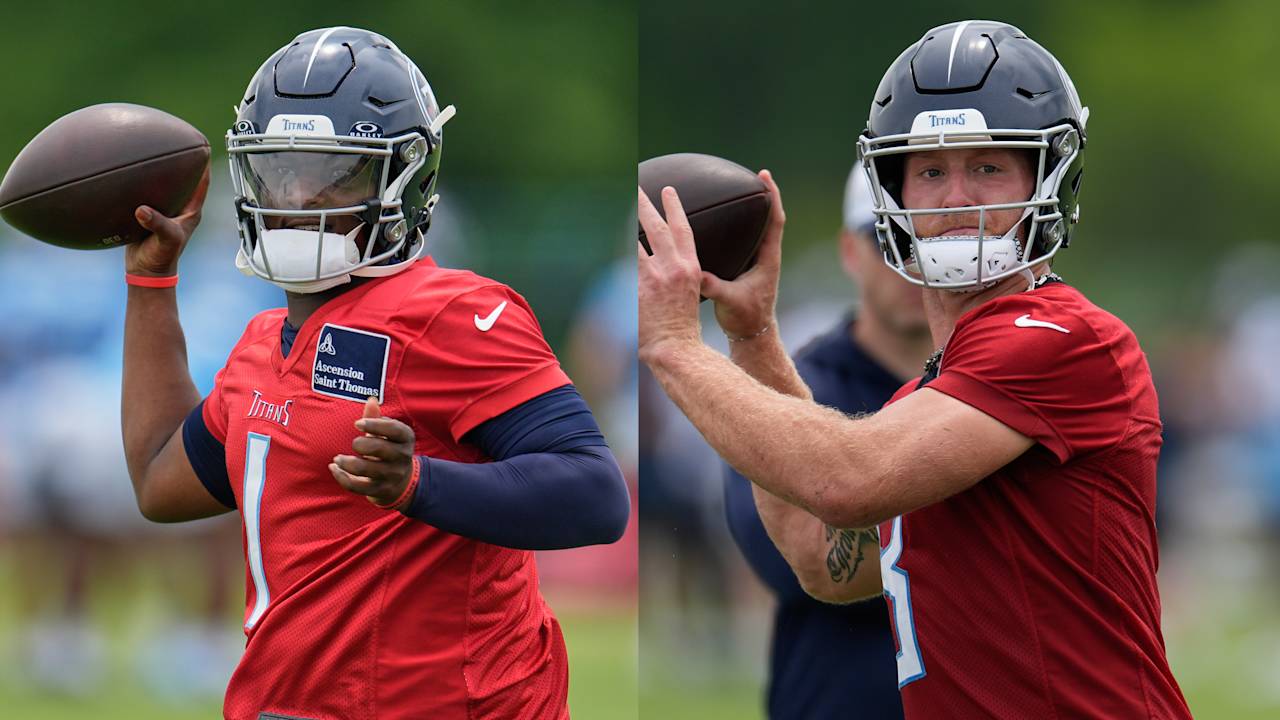 Cam Ward afirma que não espera receber posição de titular facilmente sobre Will Levis Foto: Reprodução/@NFL