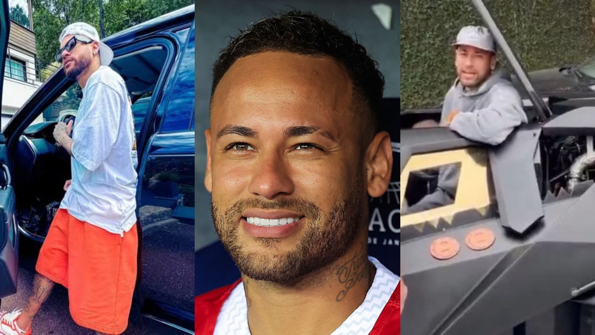 Carros milionários de Neymar incluem réplica do Batmóvel e impressionam fãs Garagem de Neymar impressiona com carros milionários (Foto: Instagram/Getty Images)