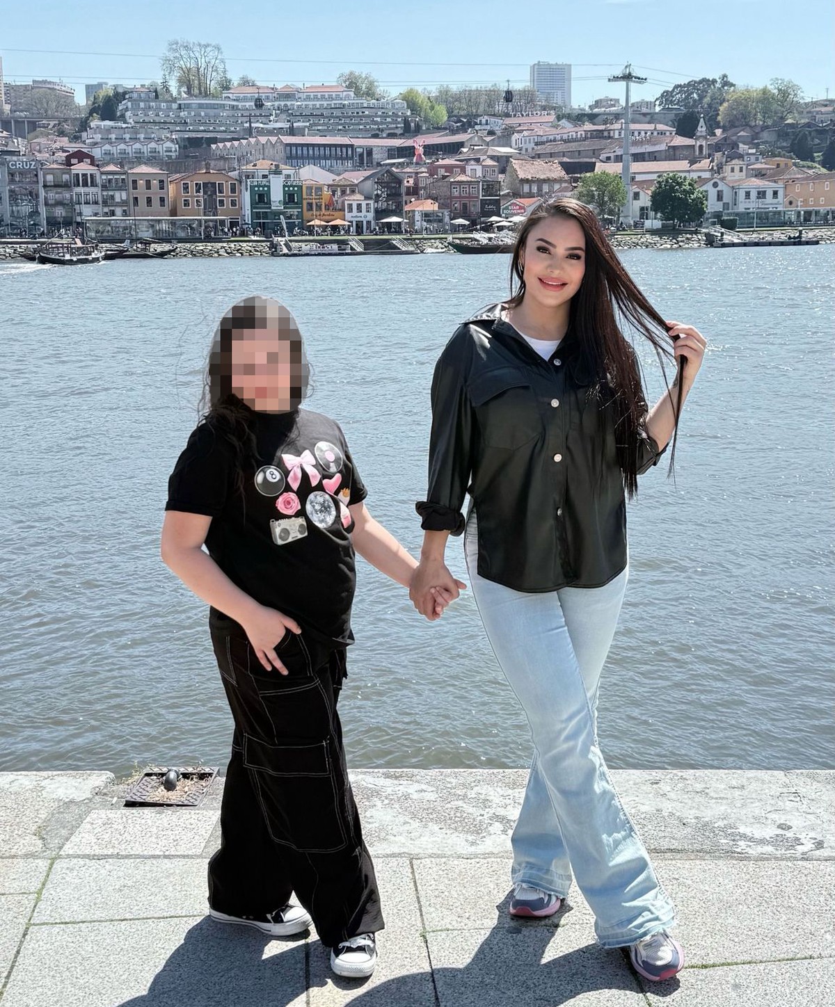 Clara e Marcilene no Porto (Foto: Arquivo pessoal para Portugal Giro)