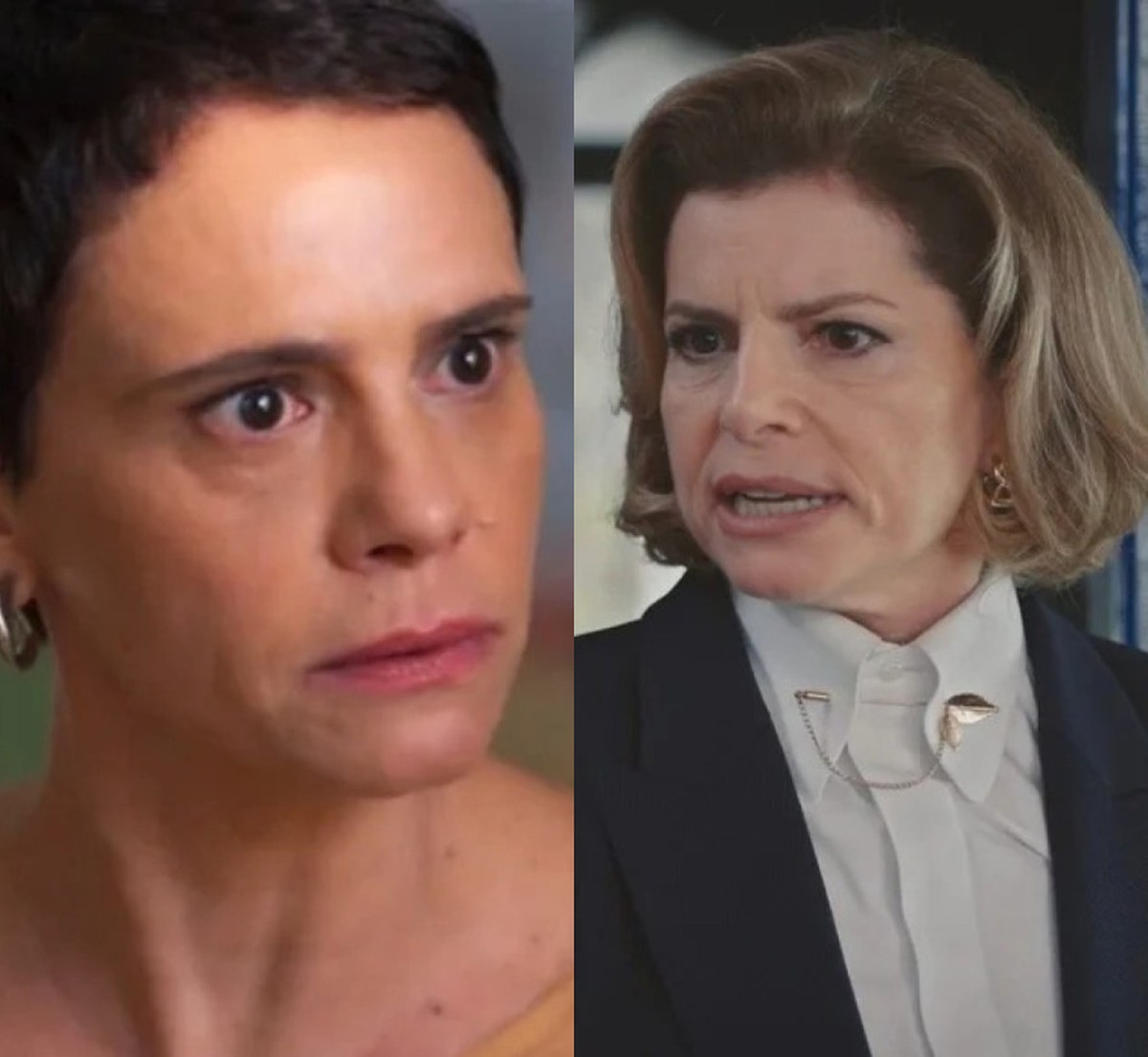 Celina (Malu Galli) e Odete Roitman (Debora Bloch) — Foto: Reprodução/TV Globo