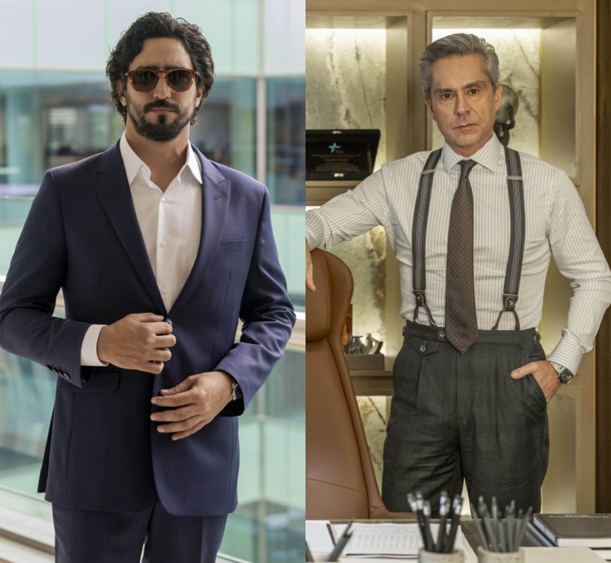 Ivan revela crime grave cometido por Marco Aurélio em nova investigação Ivan (Renato Góes) e Marco Aurélio (Alexandre Nero) — Foto: Léo Rosário/Globo