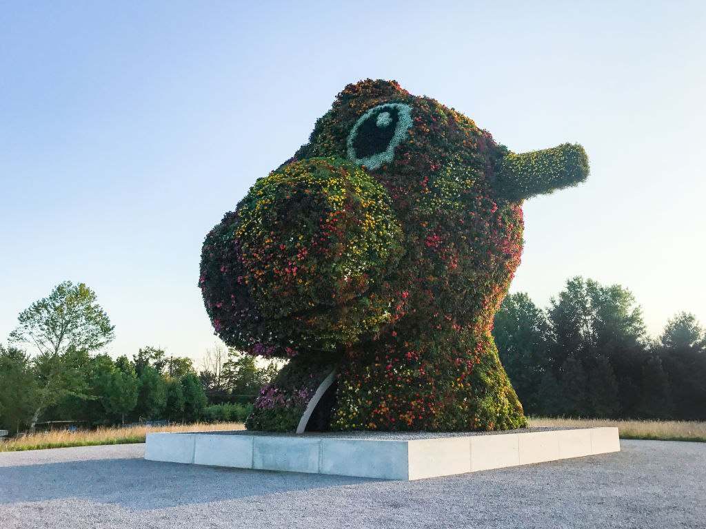 LACMA recebe escultura 'Split-Rocker' de Jeff Koons como presente dos Resnick Escultura Split-Rocker de Jeff Koons em Glenstone. (Foto: The Washington Post via Getty Images)
