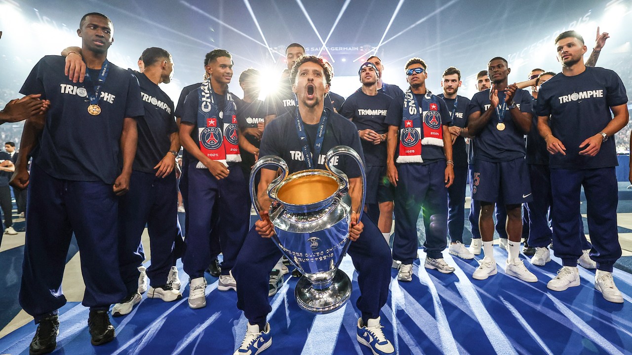 Europeus - O PSG, vencedor da Champions League: favorito ao título (Foto: Franck Fife/epa/EFE)