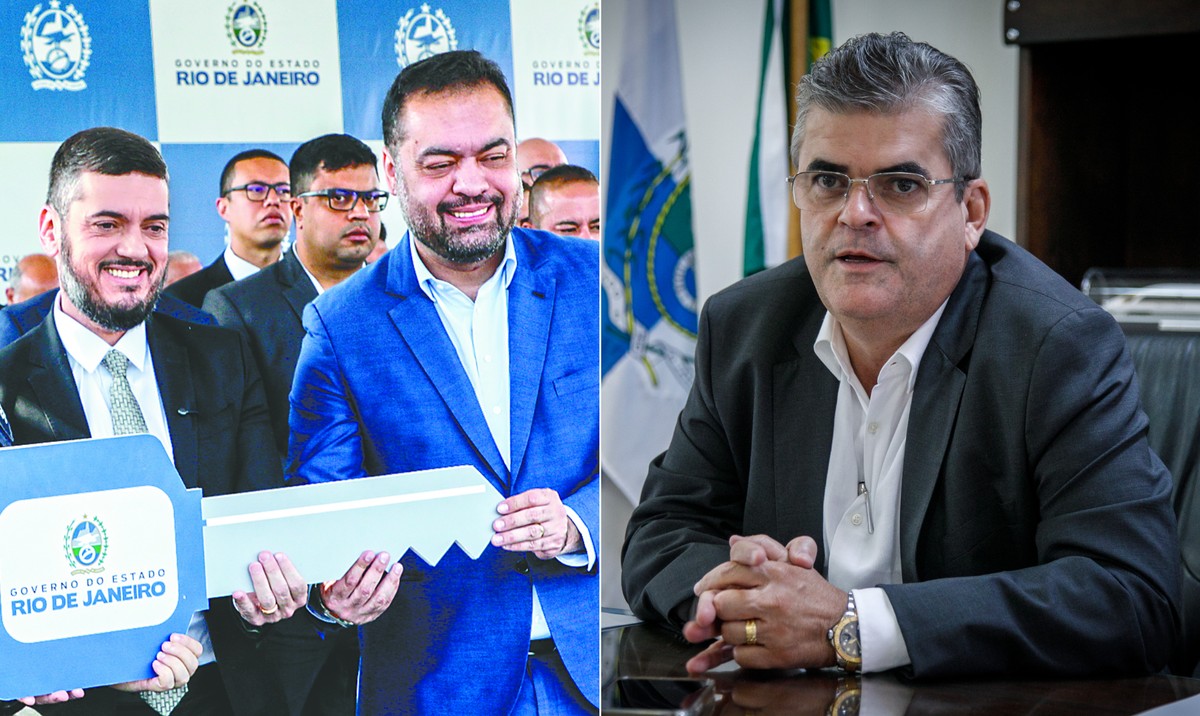 Governo interino provoca disputa acirrada pela sucessão de Castro no Rio Crise: Como interino, Bacellar demitiu Washington Reis da gestão Castro (Foto: Brenno Carvalho/Agência O Globo e Reprodução)