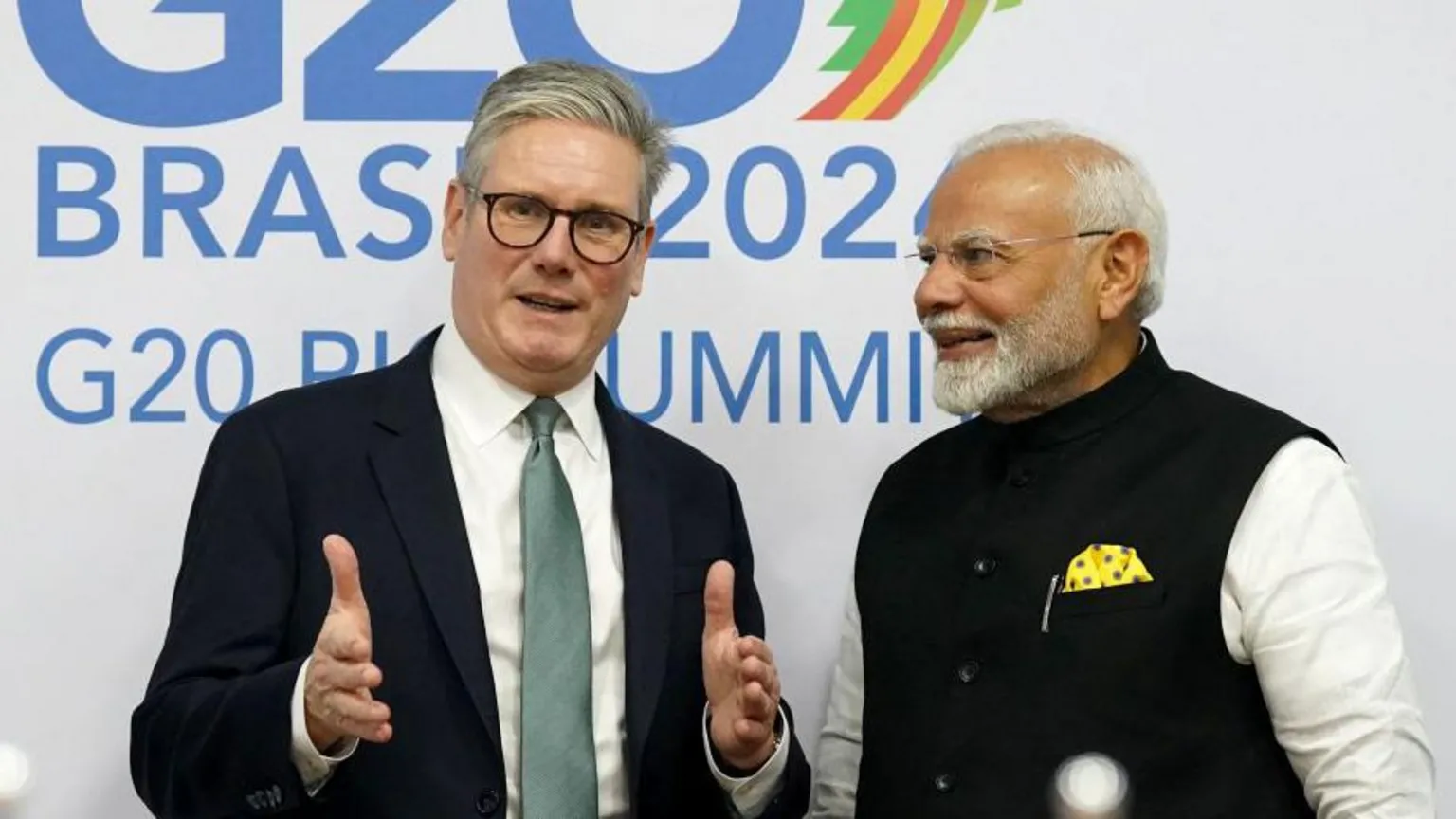 O Primeiro-Ministro Modi realizará conversas com seu homólogo britânico Kier Starmer na quinta-feira (Foto: Getty Images)