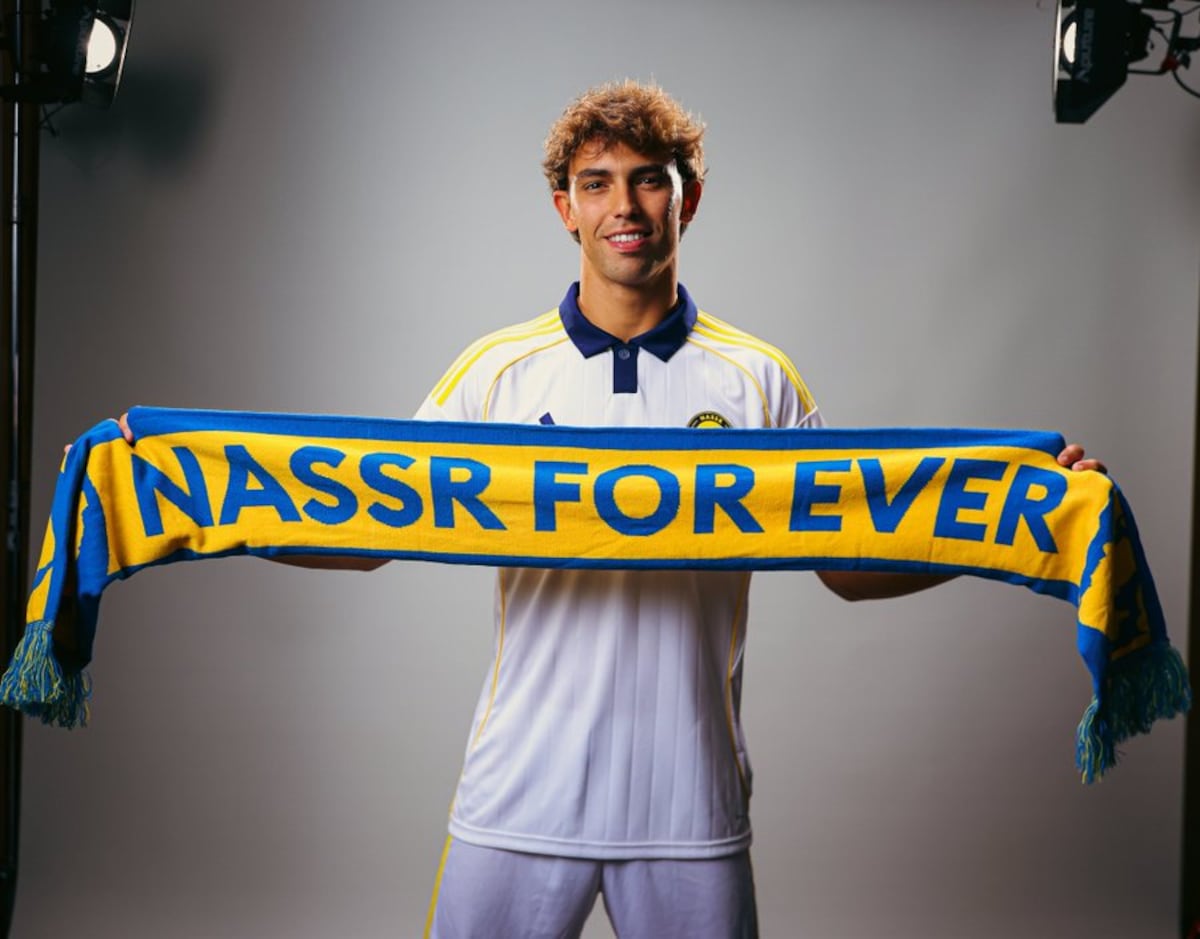 João Félix ficha por Al Nassr, em uma imagem do clube. (Foto: Reprodução)