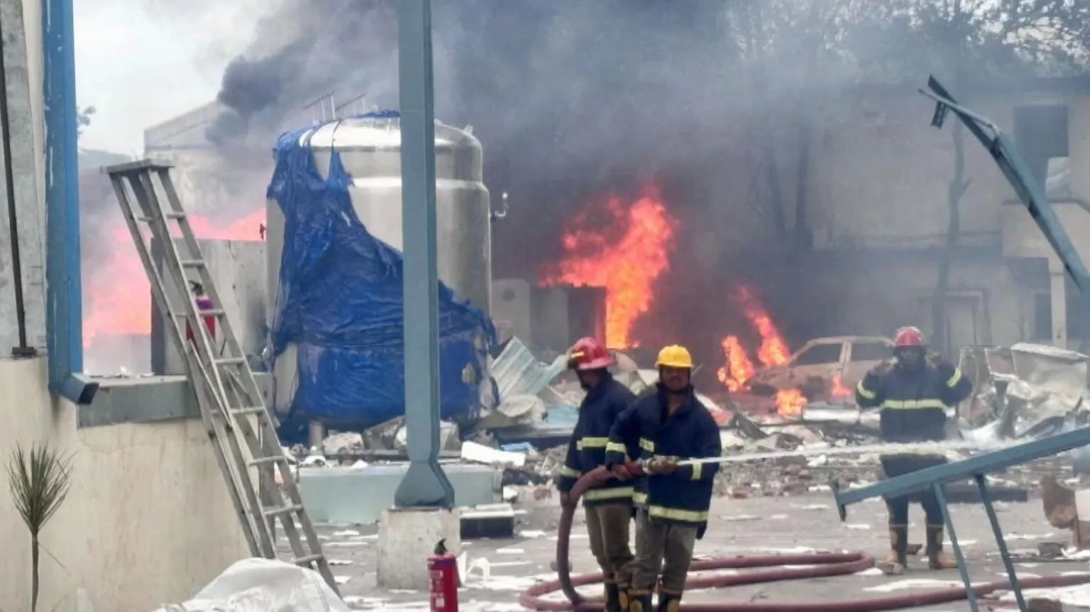 Sigachi Industries disse que estava interrompendo a produção na unidade após a morte de 34 pessoas na explosão (Foto: Press Trust of India)