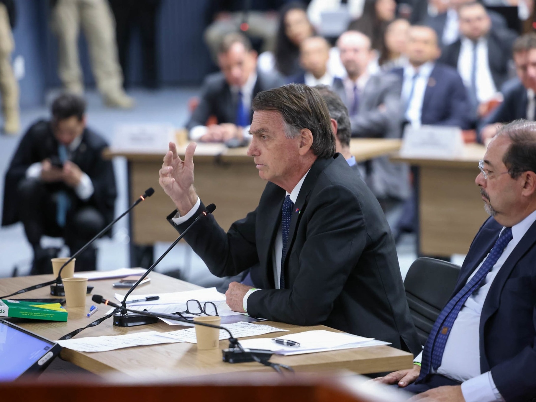 Jair Bolsonaro (PL) é interrogado no STF na ação penal sobre a tentativa de golpe de Estado (Foto: Antonio Augusto/STF)