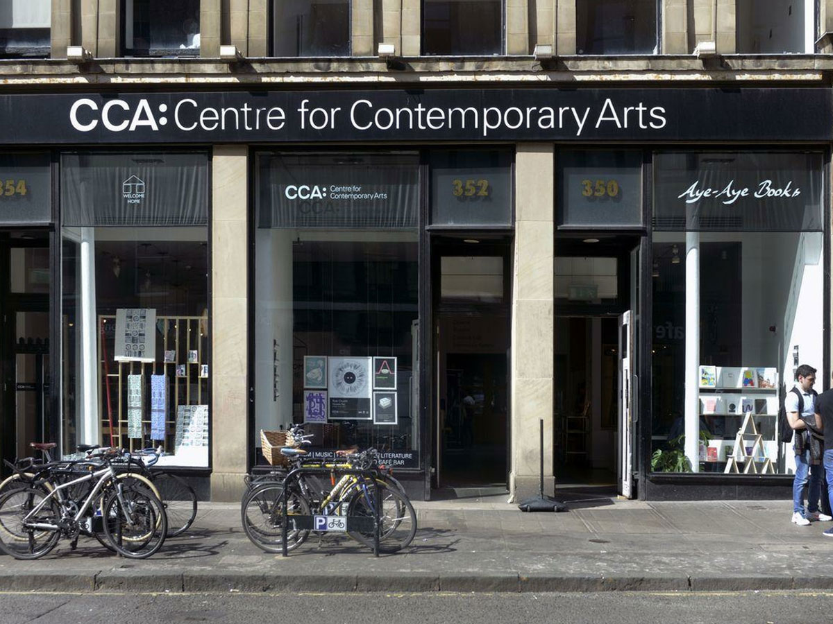 Instituição de Artes de Glasgow fecha após protesto a favor da Palestina CCA, Sauchiehall Street. Foto: Alan Dimmick/Courtesy CCA