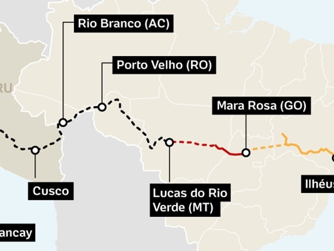 Brasil e China firmaram parceria para estudos sobre proposta de ferrovia (Foto: Arte/UOL)