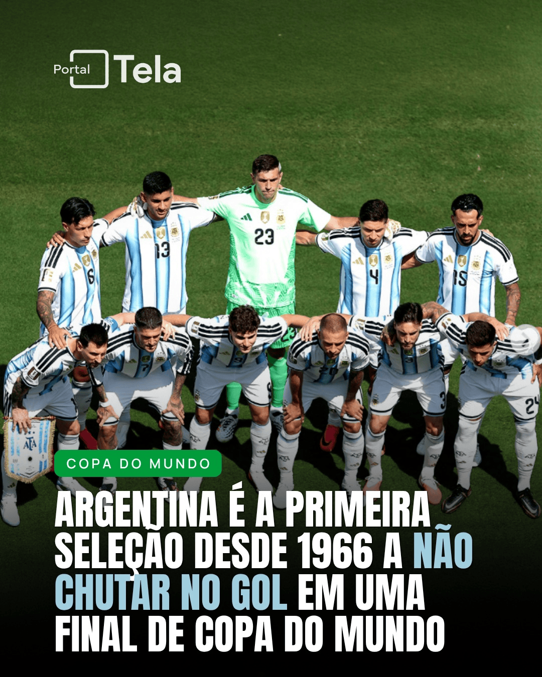 Seleção argentina reunida em campo